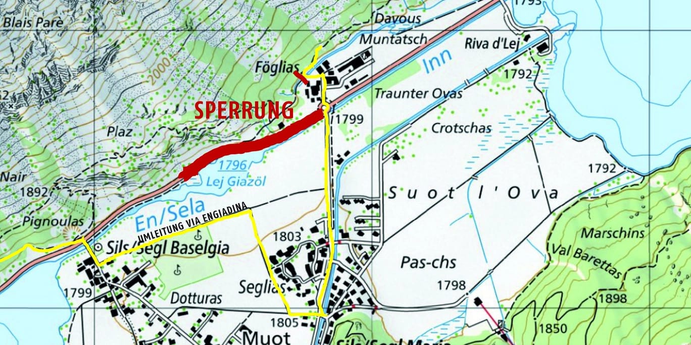 Sperrung Malojastrasse